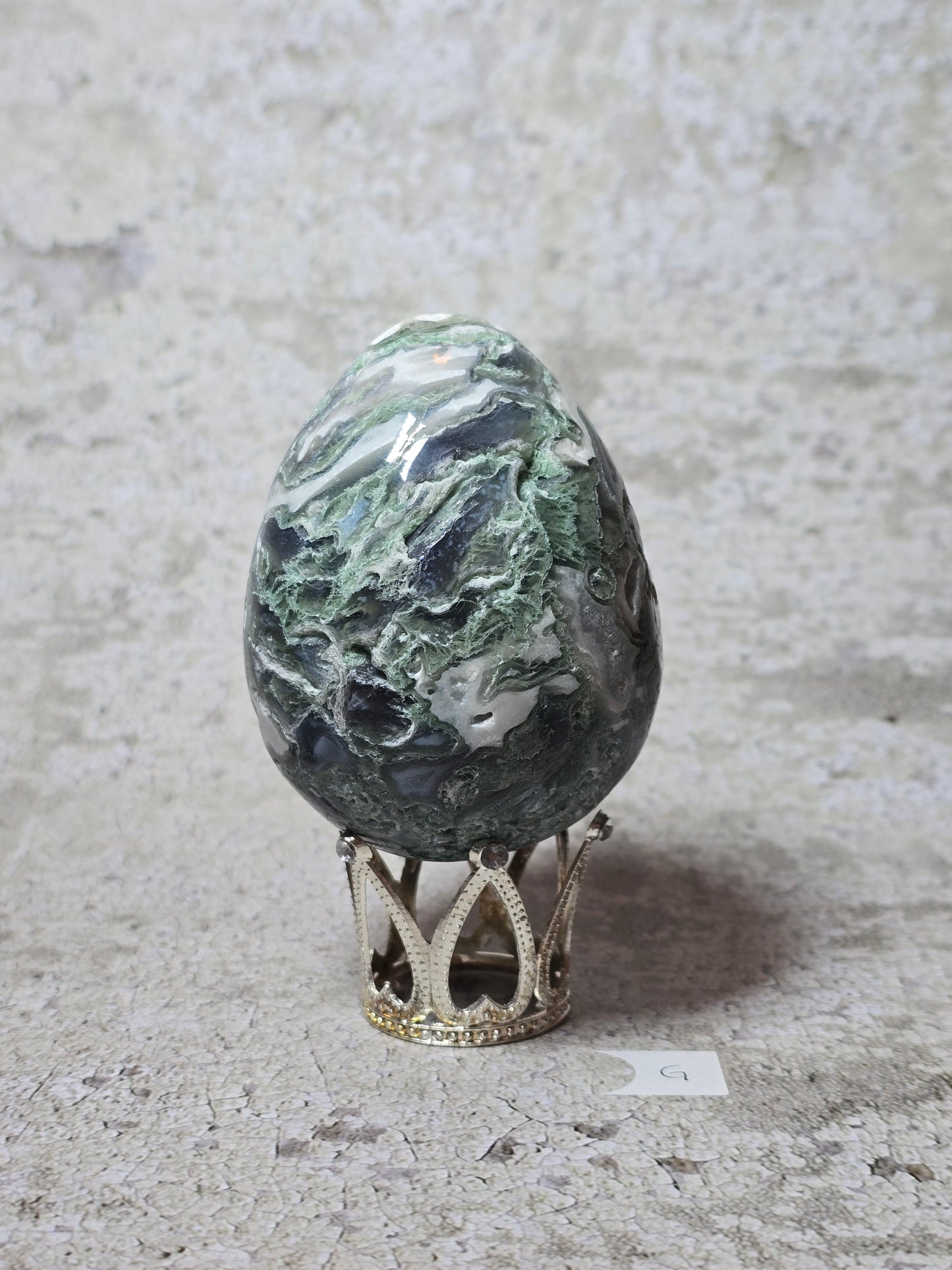 Moss agat Ägg G
